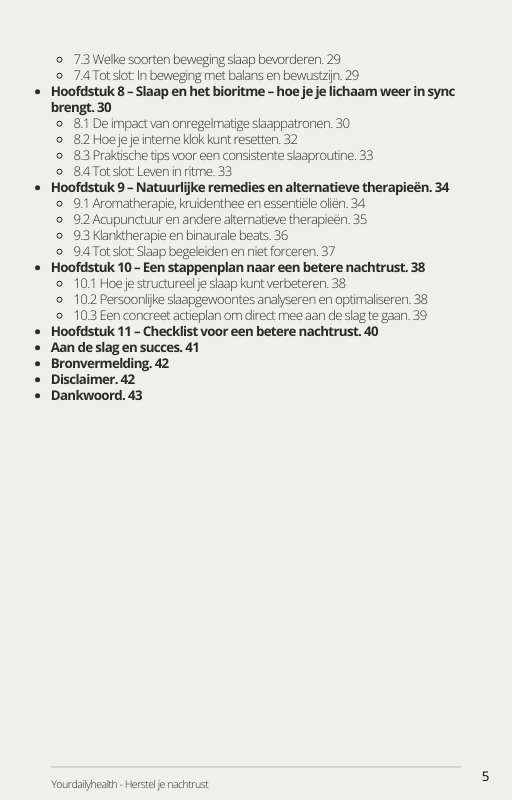 Herstel je nachtrust E - book - YourDailyHealth
