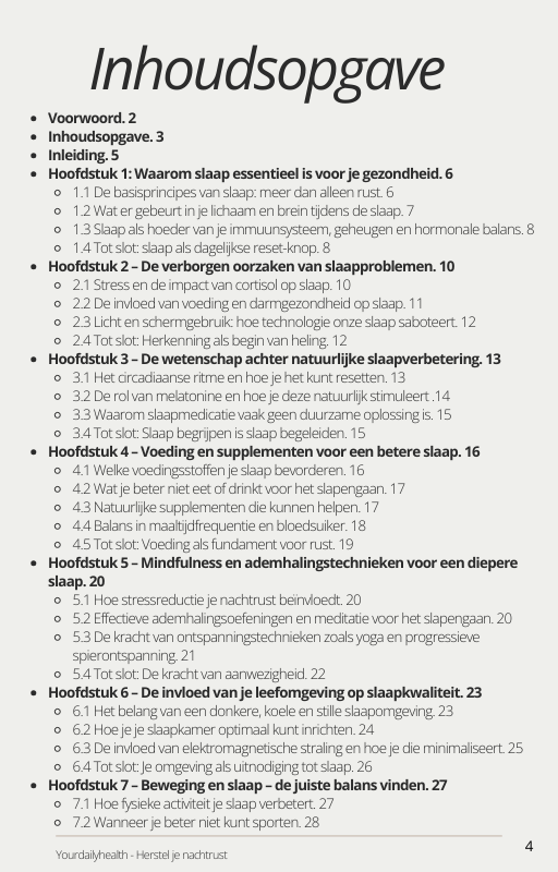 Herstel je nachtrust E - book - YourDailyHealth