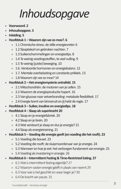 Herstel je energie E - book - YourDailyHealth