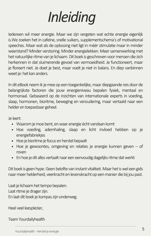 Herstel je energie E - book - YourDailyHealth