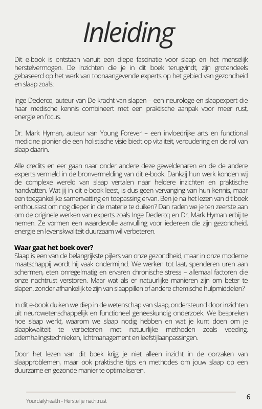 Herstel je nachtrust E - book - YourDailyHealth