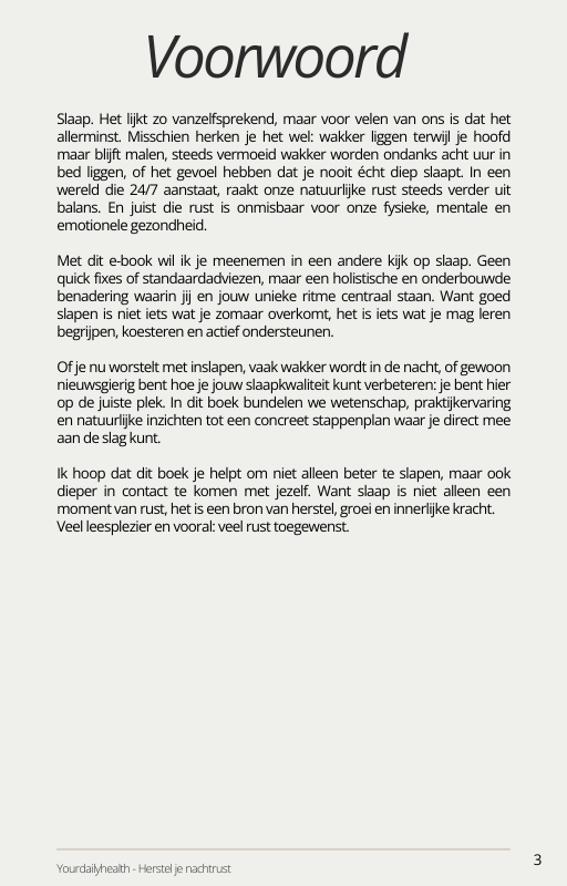 Herstel je nachtrust E - book - YourDailyHealth