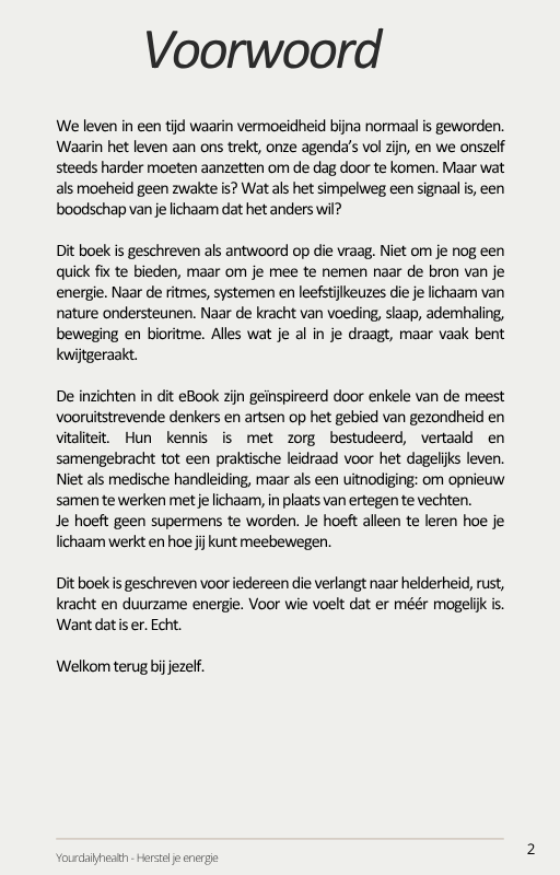 Herstel je energie E - book - YourDailyHealth