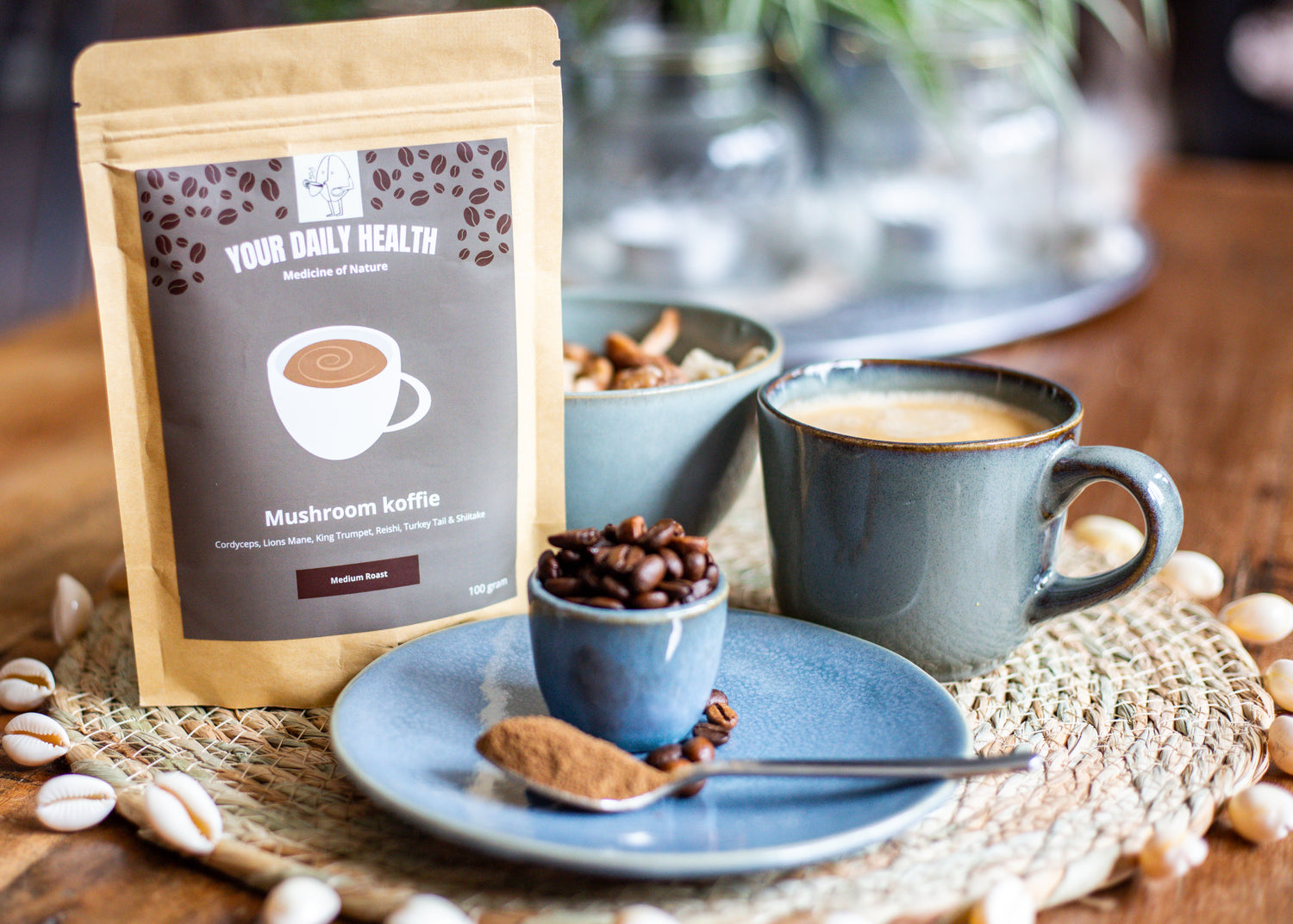 mushroom koffie van yourdailyhealth meer energie en focus